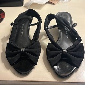 Etienbe Aigner Black Strappy Shoes